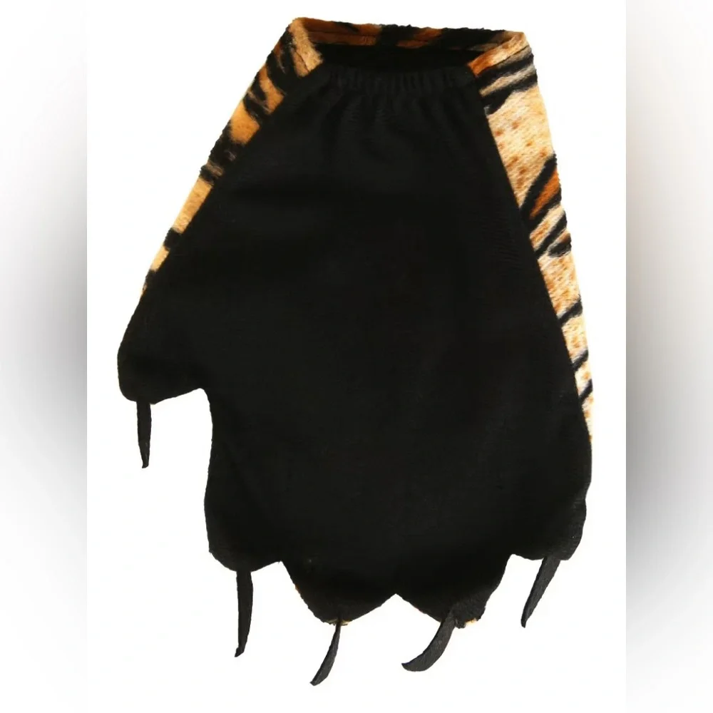 NEW [DOPE] Costume Animal Tiger Paws w/ Claws, Black/Brown Faux Fur, One Size - Picture 3 of 8